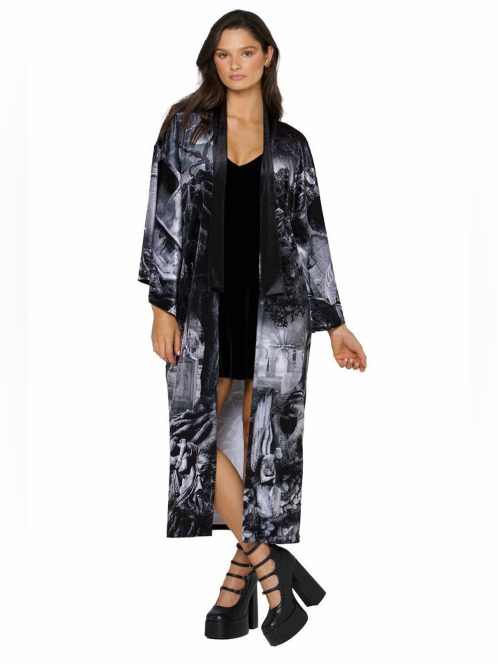 Blackmilk Necropolis Velvet Swan Kimono - Picture 8 of 8